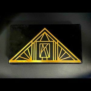 Modern Black Velvet Geometrical Clutch